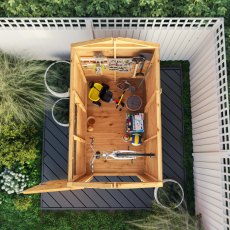 Mercia Woodsman Shiplap Apex 6x4 Shed - in situ, top view