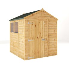 Mercia Woodsman Shiplap Apex 6x6 Shed - isolated angle view