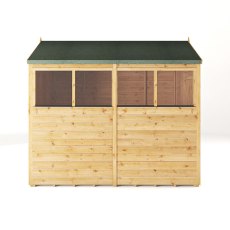 Mercia Woodsman Shiplap Apex 8x6 Shed - isolated view, side view