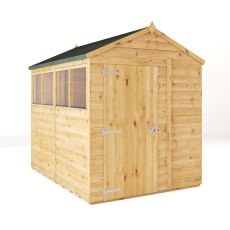 Mercia Woodsman Shiplap Apex 8x6 Shed - isolated view