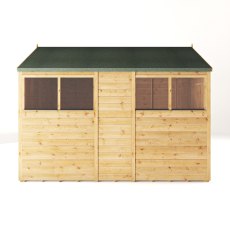 Mercia Woodsman Shiplap Apex 10x8 Shed - isolated side view