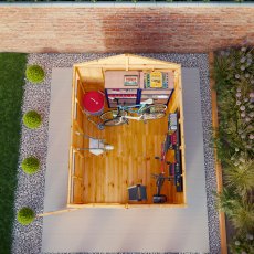 Mercia Woodsman Shiplap Apex 10x8 Shed - in situ, top view