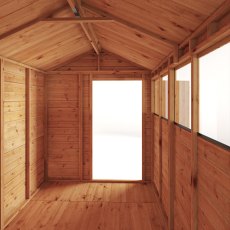 Mercia Woodsman Shiplap Apex 10x6 Shed - isolated internal view