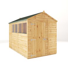 Mercia Woodsman Shiplap Apex 10x6 Shed - isolated angle view