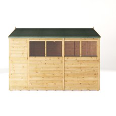 Mercia Woodsman Shiplap Apex 10x6 Shed - isolated side view