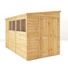 Mercia Woodsman Shiplap Pent 10x6 Shed - isolated angle view