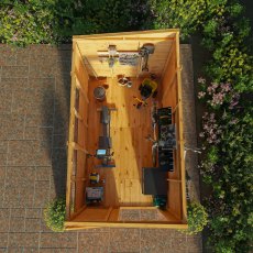 Mercia Woodsman Shiplap Pent 10x6 Shed - in situ, top view