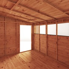 Mercia Woodsman Shiplap Pent 10 x 8 Shed - isolated internal view