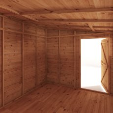 Mercia Woodsman Shiplap Pent 10 x 8 Shed - isolated internal view