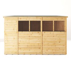 Mercia Woodsman Shiplap Pent 10 x 8 Shed - isolated side view