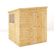 Mercia Woodsman Shiplap Pent 6 x 6 Shed - isolated angle view