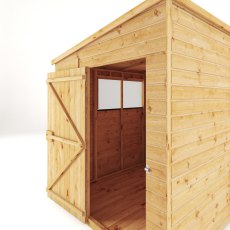 Mercia Woodsman Shiplap Pent 6 x 6 Shed - isolated internal view