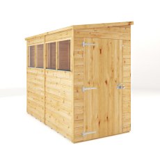 Mercia Woodsman Shiplap Pent 8x4 Shed - isolated angle view