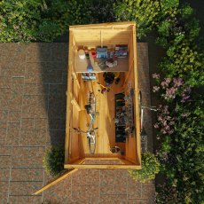 Mercia Woodsman Shiplap Pent 8x4 Shed - in situ, top view