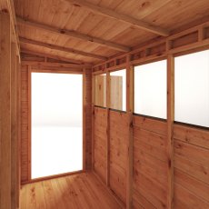 Mercia Woodsman Shiplap Pent 8x4 Shed - internal view