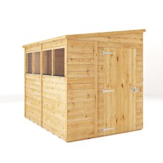 Mercia Woodsman Shiplap Pent 8x6 Shed - isolated angle view