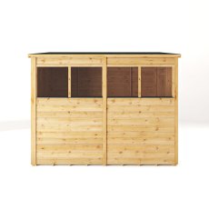 Mercia Woodsman Shiplap Pent 8x6 Shed - isolated side view