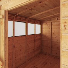 Mercia Woodsman Shiplap Pent 8x6 Shed - isolated internal view