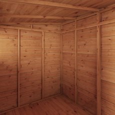 Mercia Woodsman Shiplap Pent 8x6 Shed - isolated internal view