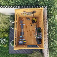 Mercia Woodsman Shiplap Pent 8x6 Shed - in situ, top view