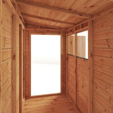 Mercia Woodsman Shiplap Pent 6x4 Shed - in situ, internal view