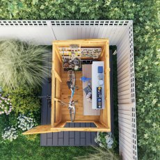 Mercia Woodsman Shiplap Pent 6x4 Shed - in situ, top view