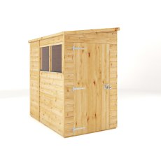 Mercia Woodsman Shiplap Pent 6x4 Shed - isolated angle view