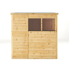 Mercia Woodsman Shiplap Pent 6x4 Shed - isolated side view