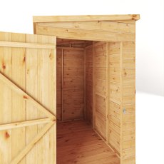 Mercia Woodsman Shiplap Pent 6x4 Shed - in situ, internal view