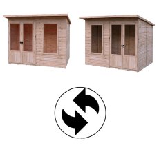 Shire Peony 8x6 Pent Summerhouse - interchangeable