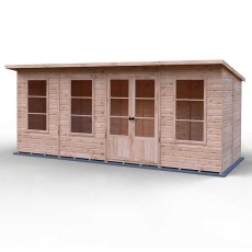 Shire Dahlia 16 x 6 Pent Summerhouse - door located on the inner right-hand side