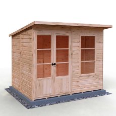 Shire Dahlia 8 x 6 Pent Summerhouse - showing the door positioned on the left hand side