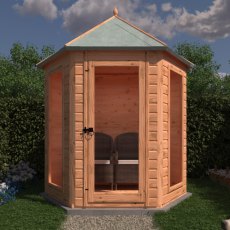 7 X 6 Shire Kendall Gazebo Summerhouse - in situ, doors closed