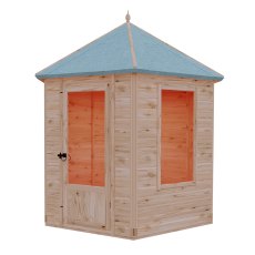 8 X 7 Shire Welton Gazebo Summerhouse - isolated angle view, doors closed