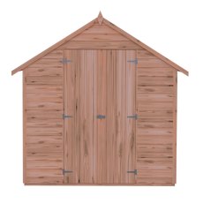 4x6 Shire Value Overlap Shed with Double Doors - isolated front view, doors closed