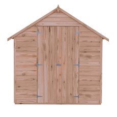 6x6 Shire Value Overlap Shed with Double Doors - isolated front view, doors closed