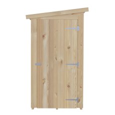 6x3 Shire Value Overlap Pent Shed - isolated front view, door closed