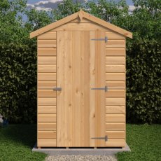 4x4 Shire Shetland Shiplap Shed - in situ, front view, doors closed