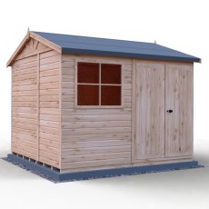 10 x 8 Shire Mammoth Professional Apex Shed - isolated angle view, doors closed