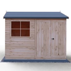 10 x 8 Shire Mammoth Professional Apex Shed - isolated front view, doors closed