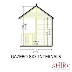 8 X 7 Shire Gazebo - internal view