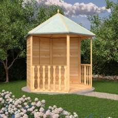 8 X 7 Shire Gazebo - in situ, no furniture, RHS