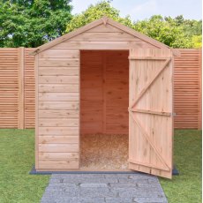 Shire Sherburn Shiplap Apex 8 X 6 Shed - front view, doors open