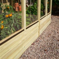 4 X 6 Forest Wallscape Lean To Greenhouse With Open Back - Pressure Treated - hybrid panels