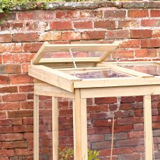 4 x 6 Forest Wallscape Lean To Greenhouse With Solid Back - Pressure Treated - vent