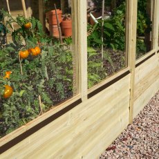 4 x 6 Forest Wallscape Lean To Greenhouse With Solid Back - Pressure Treated - hybrid panels