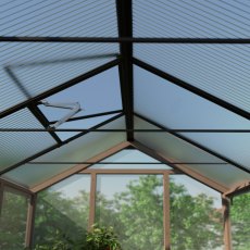 Palram Canopia Natura Cedar 8 x 17 Greenhouse - glazing