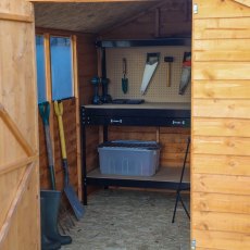 8 x 6 Mercia Ultra Value Overlap Shed - in situ, internal