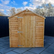 8 x 6 Mercia Ultra Value Overlap Shed - in situ, front view