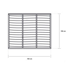 5ft High (1500mm) Grange Superior Lap Fence Panel - Pressure Treated - specs